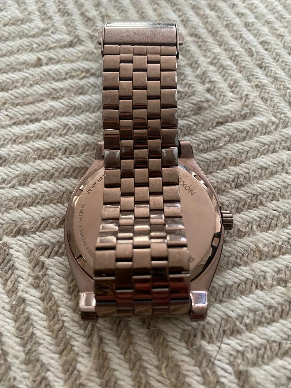 Nixon Chocolate Stainless Steel Solar Watch
